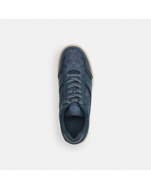COACH Blue Soho Sneaker With Signature Canvas for men