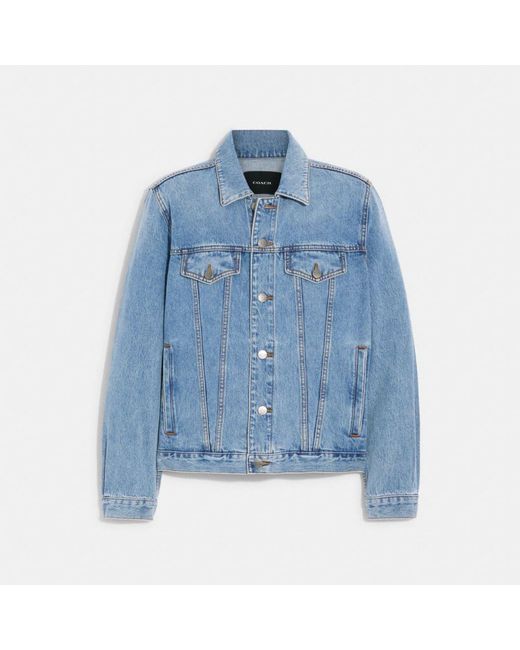 COACH Denim Trucker Jacket in Blue for Men Lyst