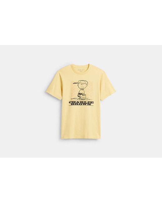 COACH Black Coach X Peanuts Charlie T-Shirt for men