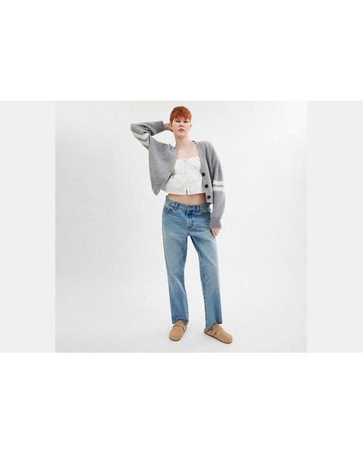 COACH Black Signature Script Cropped Cardigan