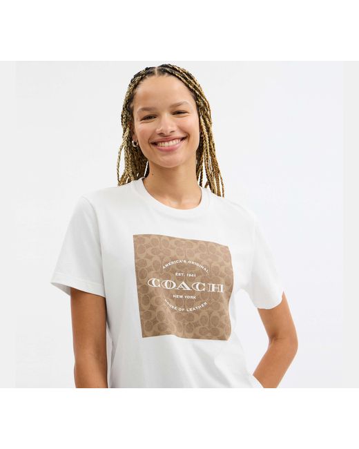 COACH Black Signature Square T-Shirt