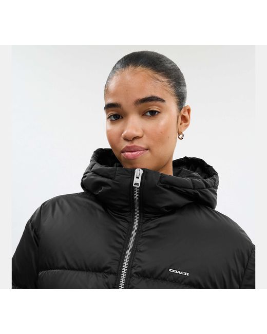 COACH Black Belted Puffer Jacket