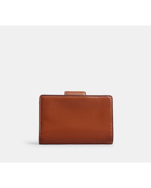 COACH White Medium Corner Zip Wallet