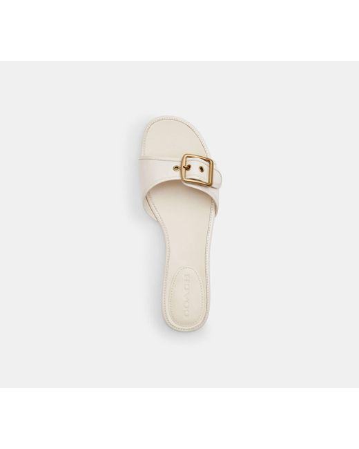 COACH Black Margot Flat Sandal