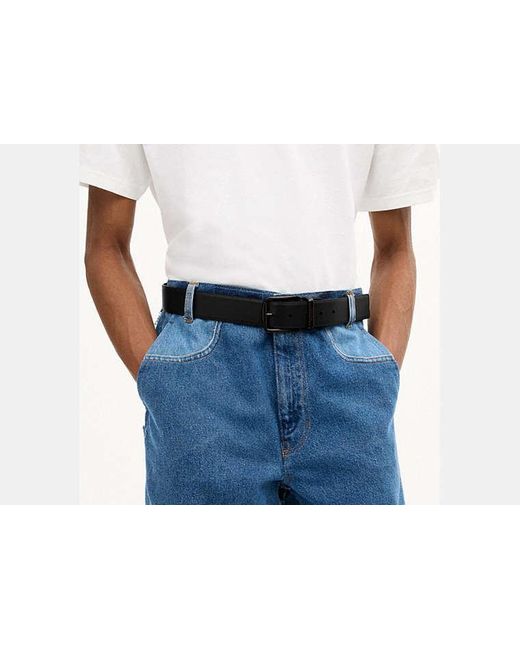 COACH Black Harness Buckle Cut-To-Size Reversible Belt, 38Mm for men