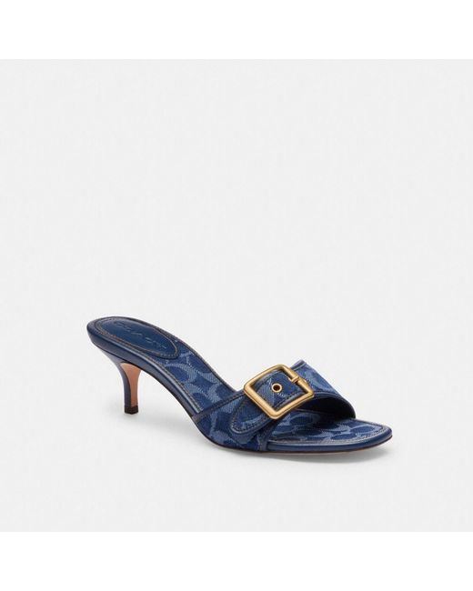 COACH Blue Margot Signature C Sandal