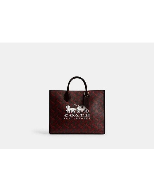 COACH Ace Tote Bag 35 With Print in Black | Lyst UK
