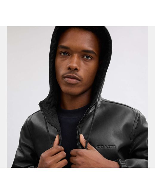 COACH Black Reversible Trainer Jacket for men