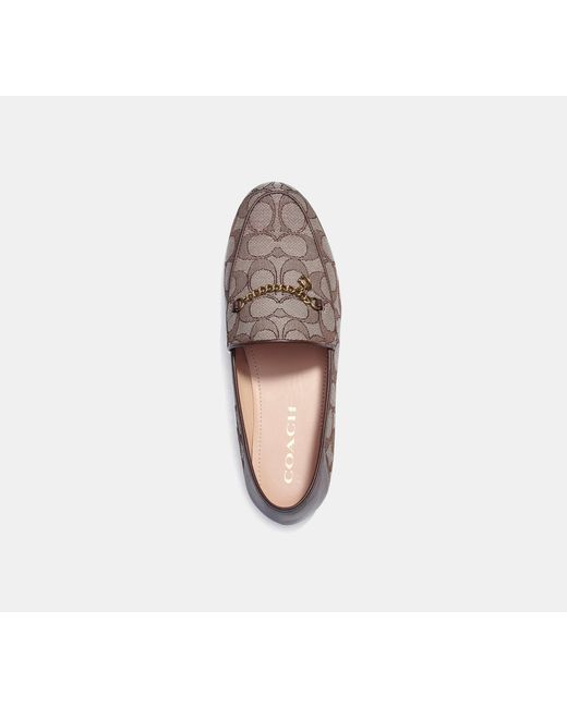 COACH Gray Hanna Loafer In Signature Jacquard