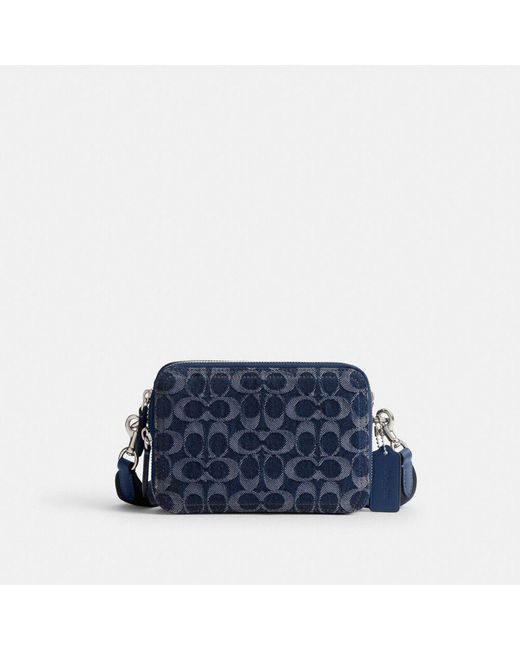 COACH Blue Charter Crossbody Bag 19 In Signature Denim for men