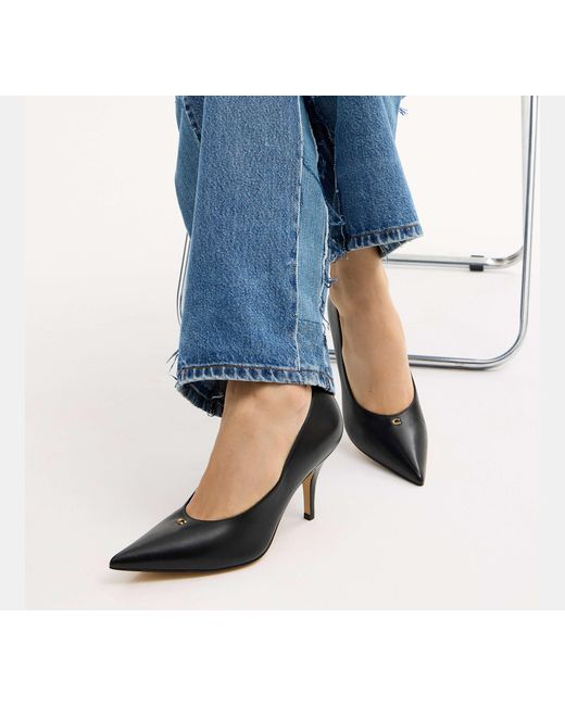 COACH Black Daisy Pump Heels