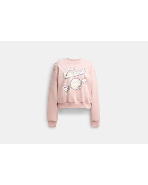 COACH Black Candy Crewneck Sweater