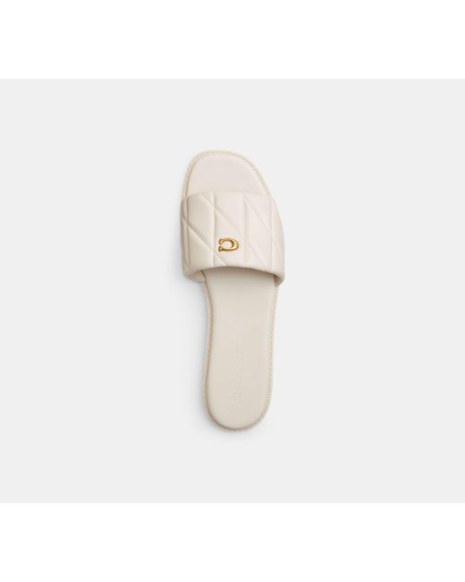 COACH Black Holly Sandal With Quilting