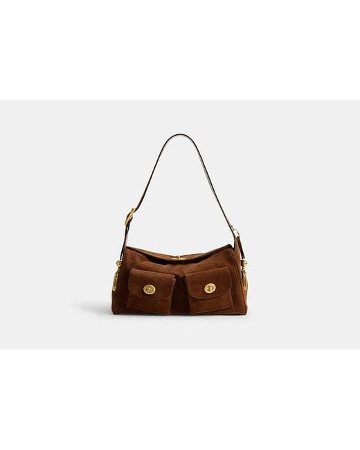 COACH Black Turnlock Haversack Bag