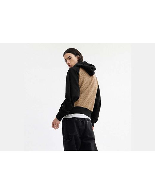 COACH Black Signature Hoodie for men