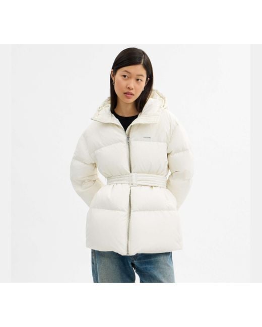 COACH Black Belted Puffer Jacket