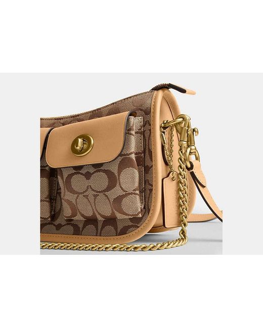 COACH Black Twin Turnlock Waverly Bag