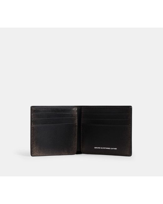 COACH Black Slim Billfold Wallet for men