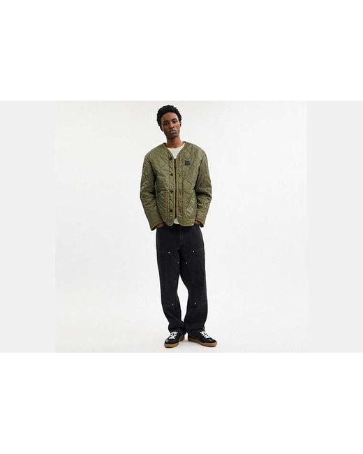 COACH Green Quilted Jacket for men
