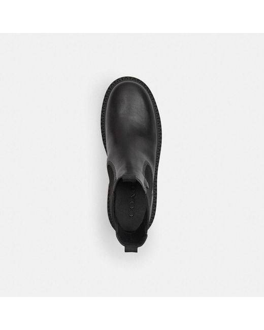 COACH Black Chelsea Boot for men