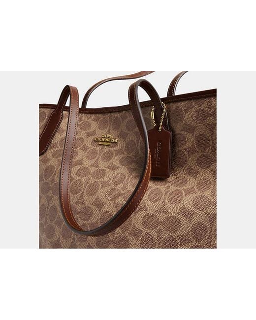 COACH Black City Tote Bag