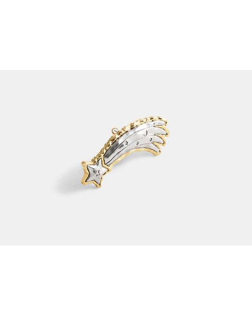 COACH Black Shooting Star Earring