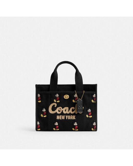 バッグ Coach Disney Mickey City Tote Black 2way COACH Disney X Cargo Tote Bag 26 With Mickey Mouse In Regenerative