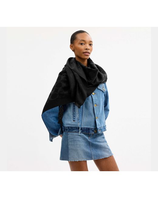 COACH Black Signature Wrap