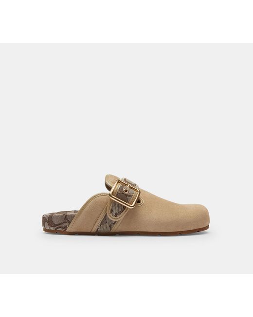 COACH Black Archival Buckle Clog