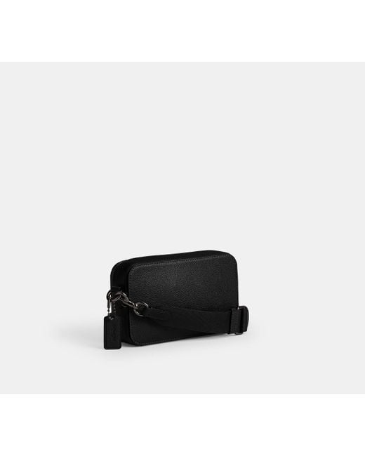 Borsa A Tracolla Charter Sottile Con Grafica di COACH in Black da Uomo