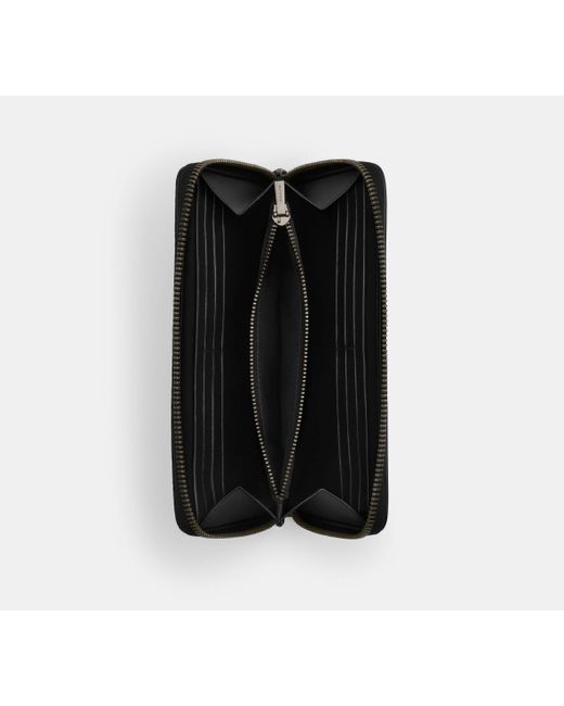 COACH Black Accordion Wallet for men