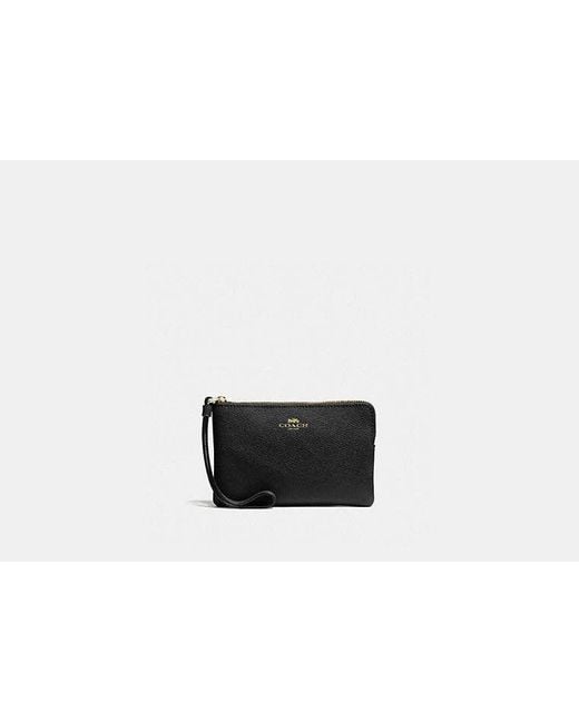 COACH Black Tasche Mit Handschlaufe Und Rundumreissverschluss