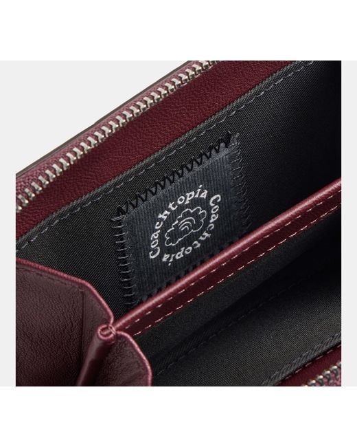 COACH Red Alter/Ego Zip Around Wallet
