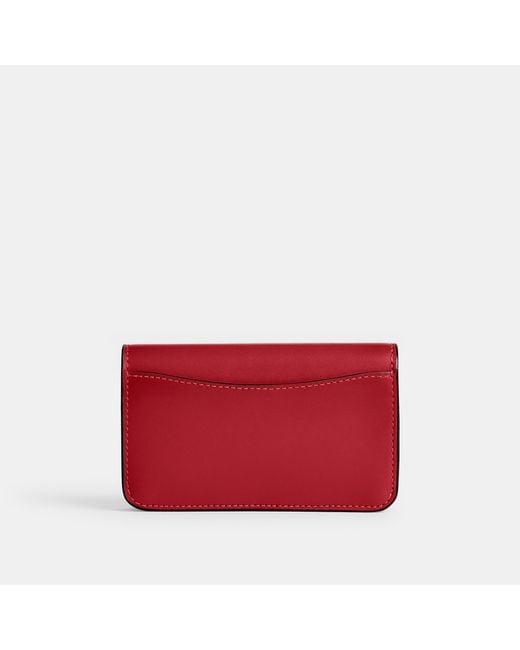 COACH Red Essential Slim Card Case