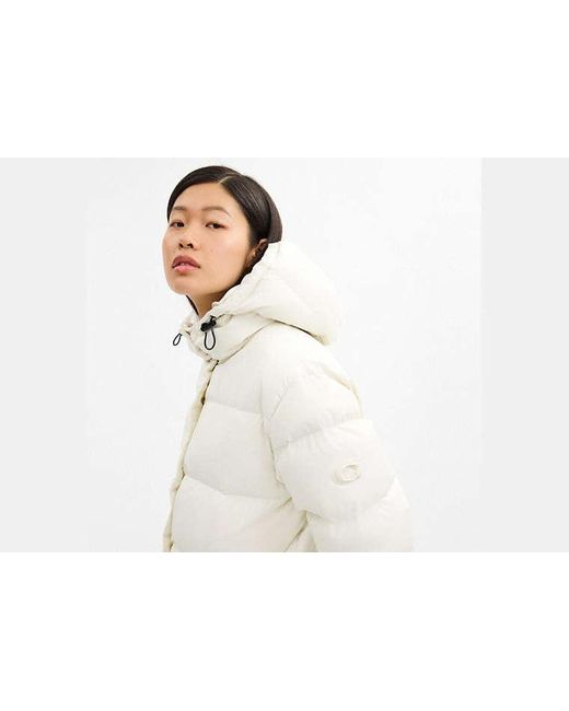 COACH Black Mid Puffer Jacket