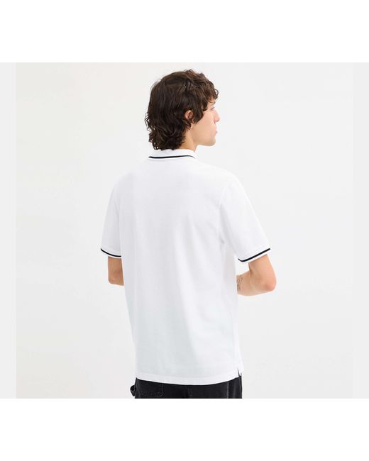 COACH Black Signature Trim Polo for men