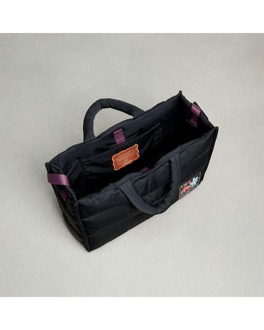COACH Black Coachtopia Loop Quilted Wavy Tote Bag