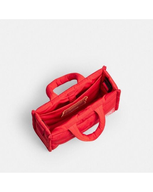 COACH Coachtopia Loop Mini Tote Bag in Red | Lyst
