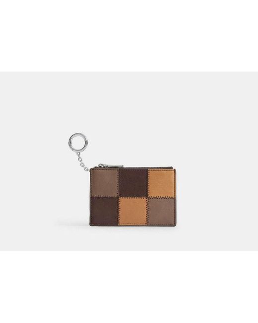COACH White Alter/Ego Zip Card Case With Key Ring