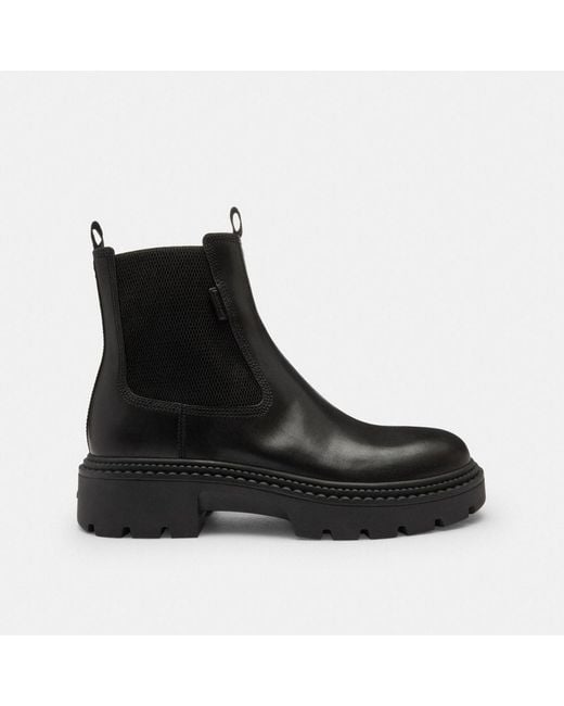 COACH Black Chelsea Boot for men