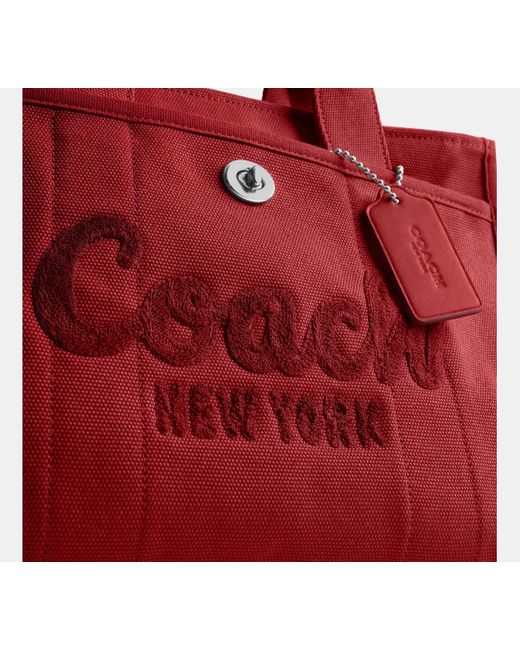 COACH Red Cargo Tote Bag