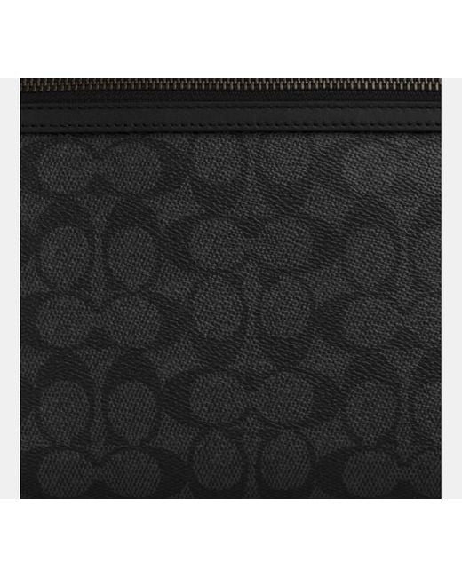 COACH Black Carry All Pouch for men