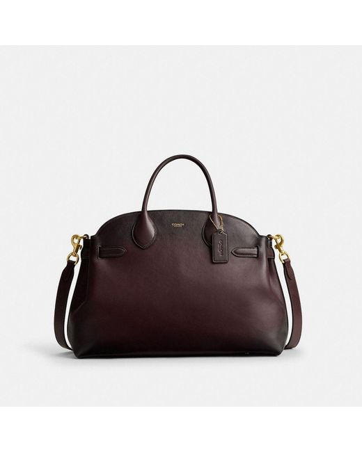 COACH Brown Soft Empire Carryall Bag 40