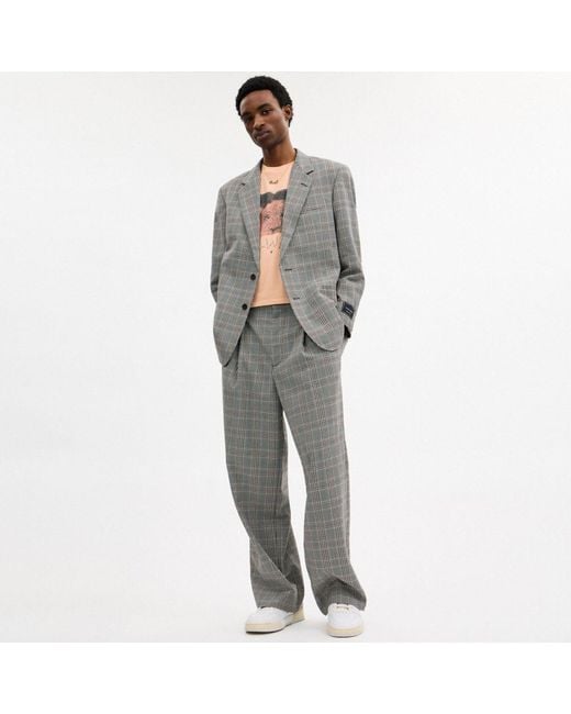 COACH Gray Two Button Blazer for men