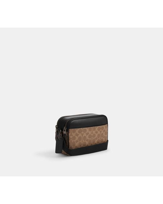 COACH Black Graham Crossbody Bag In Signature Canvas for men
