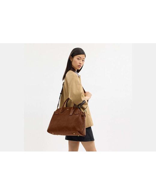 COACH Brown Soft Empire Carryall Bag 40