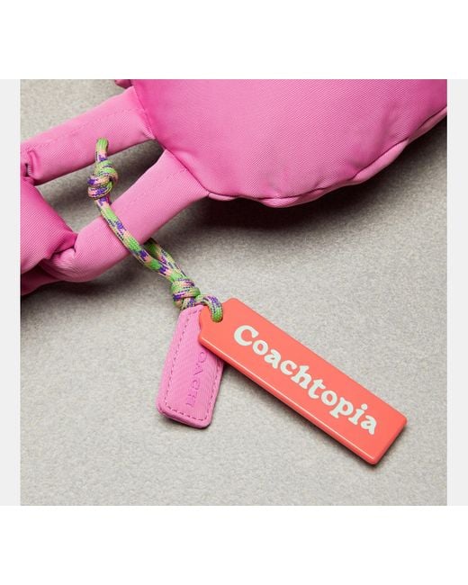 COACH Black Coachtopia Loop Puffy Heart Bag