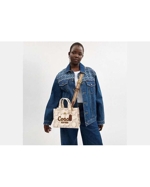 COACH Black Cargo Tote Bag 26 With Signature Canvas