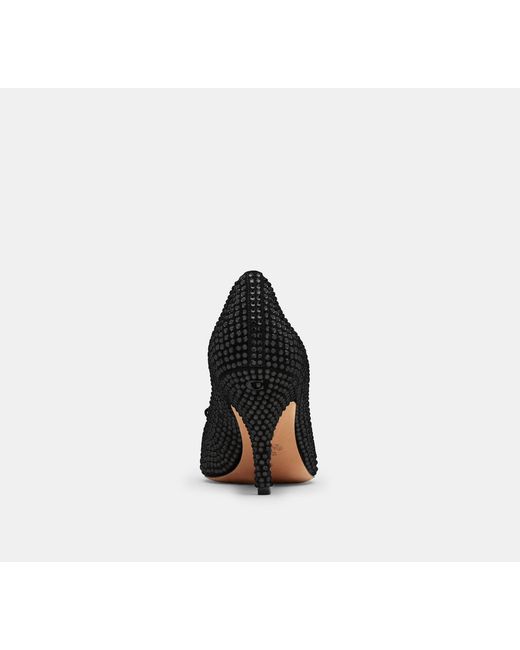 COACH Black Pump Heels With Crystals