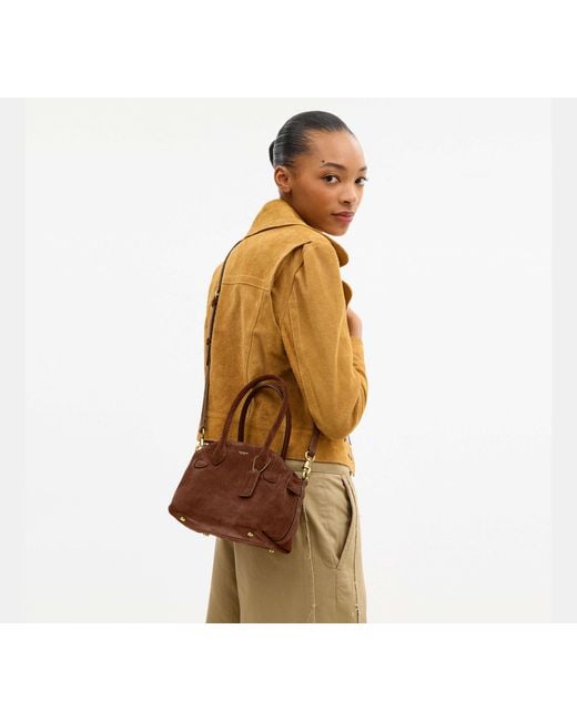 COACH Brown Soft Empire Carryall Bag 21